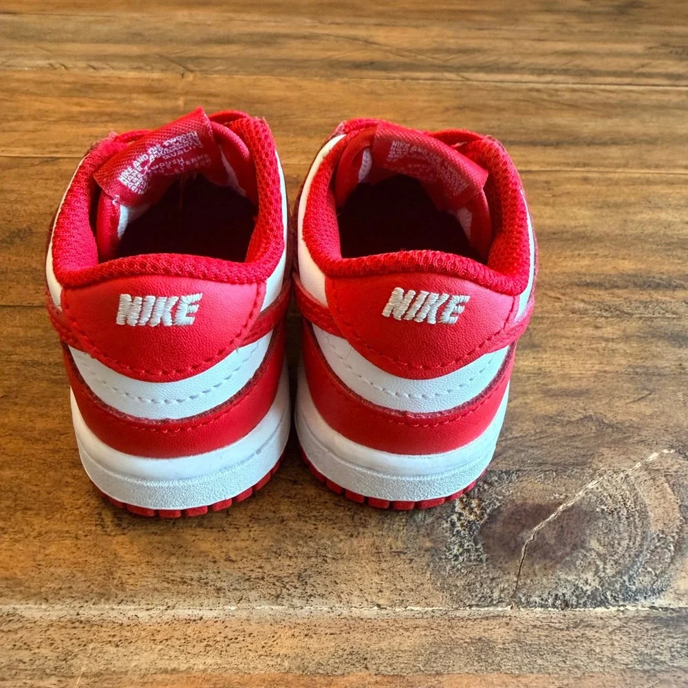 Nike Dunk Low Toddler University Red White Size 4 Kids Sneaker